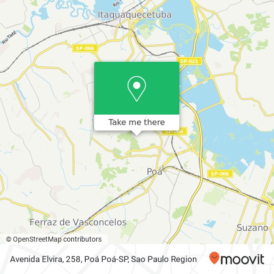 Avenida Elvira, 258, Poá Poá-SP map