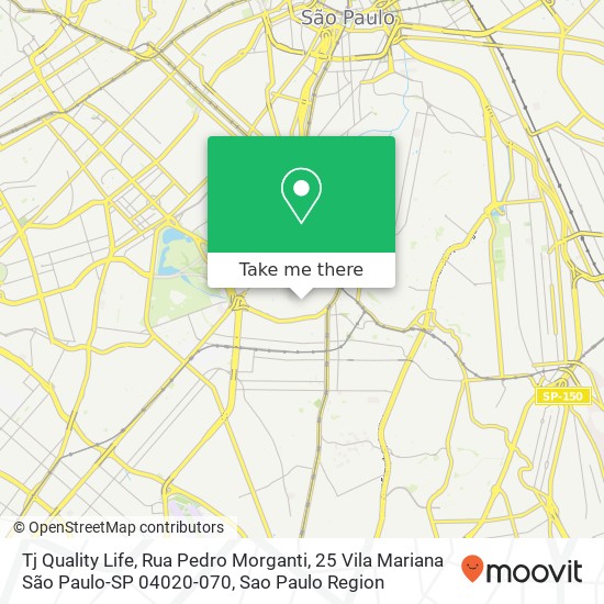 Tj Quality Life, Rua Pedro Morganti, 25 Vila Mariana São Paulo-SP 04020-070 map