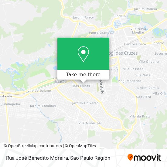 Mapa Rua José Benedito Moreira