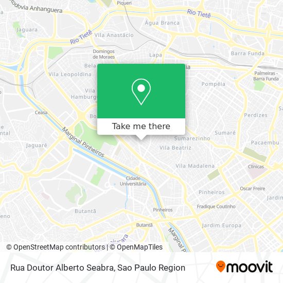 Mapa Rua Doutor Alberto Seabra