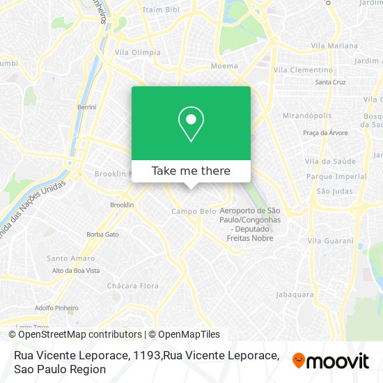 Mapa Rua Vicente Leporace, 1193,Rua Vicente Leporace