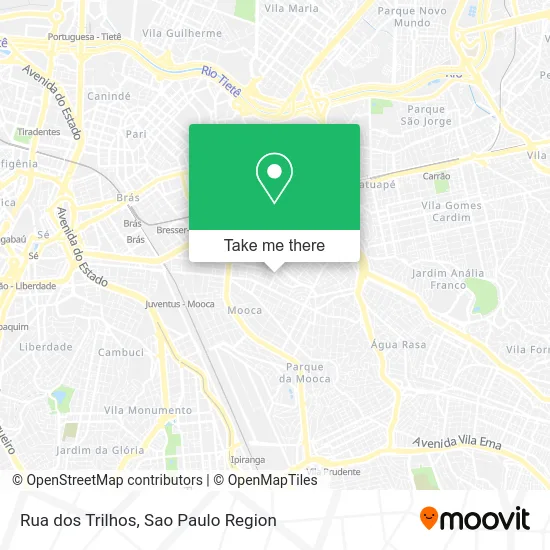 Rua dos Trilhos map