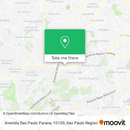 Mapa Avenida Sao Paulo Parana, 10100