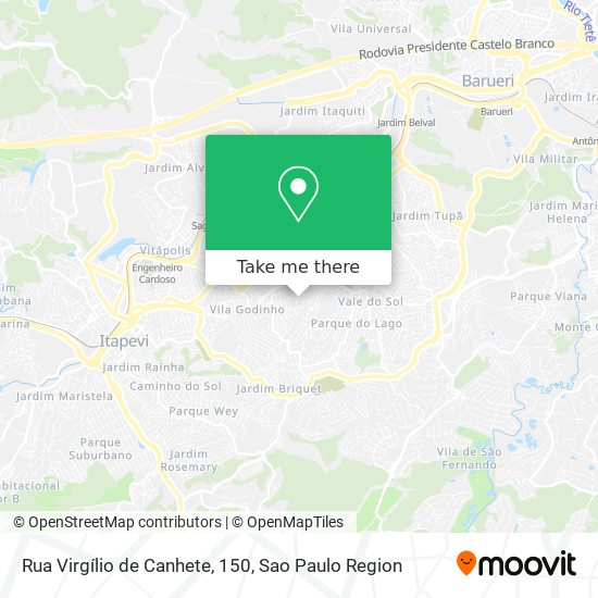 Rua Virgílio de Canhete, 150 map