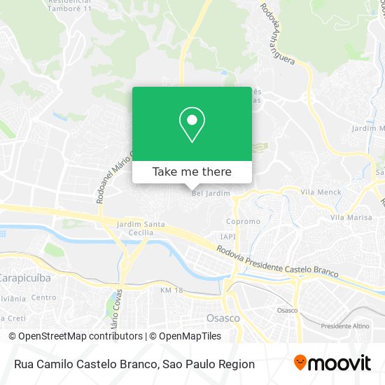 Rua Camilo Castelo Branco map