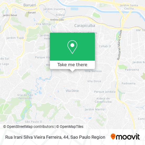Rua Irani Silva Vieira Ferreira, 44 map