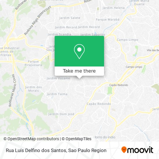 Mapa Rua Luís Delfino dos Santos