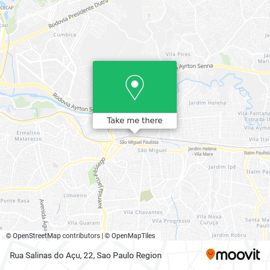 Rua Salinas do Açu, 22 map