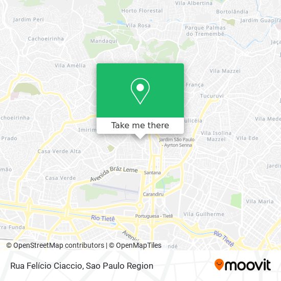 Mapa Rua Felício Ciaccio