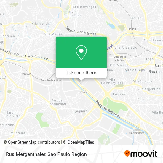 Rua Mergenthaler map