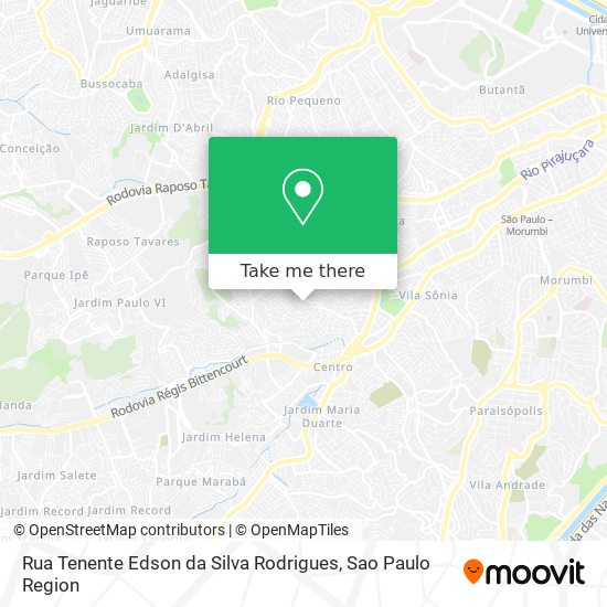 Rua Tenente Edson da Silva Rodrigues map