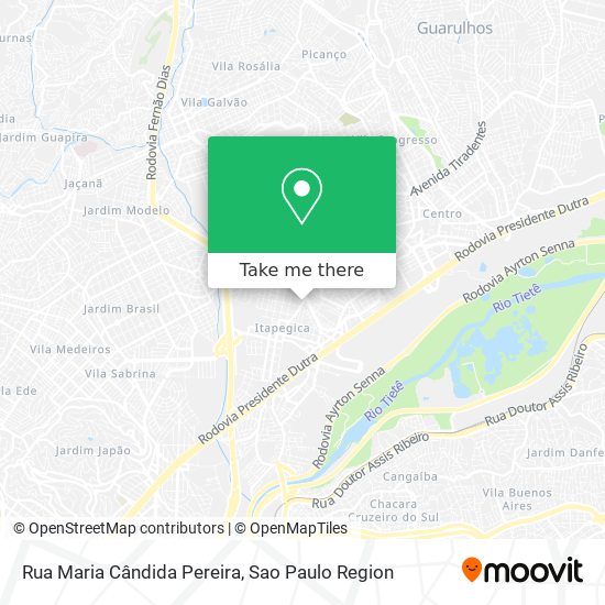 Mapa Rua Maria Cândida Pereira