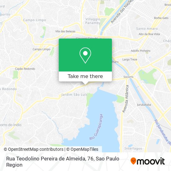 Mapa Rua Teodolino Pereira de Almeida, 76