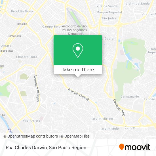 Mapa Rua Charles Darwin