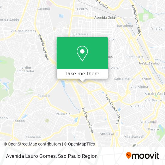 Avenida Lauro Gomes map