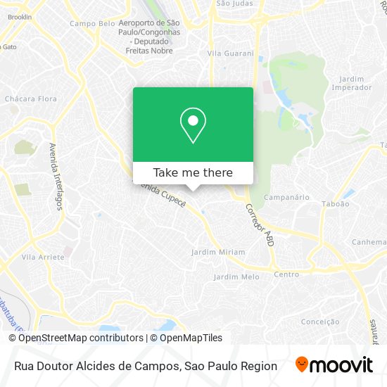 Mapa Rua Doutor Alcides de Campos