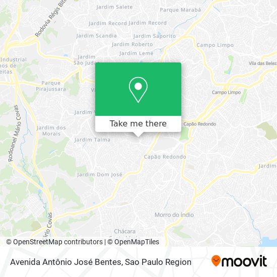 Mapa Avenida Antônio José Bentes