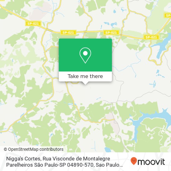 Mapa Nigga's Cortes, Rua Visconde de Montalegre Parelheiros São Paulo-SP 04890-570