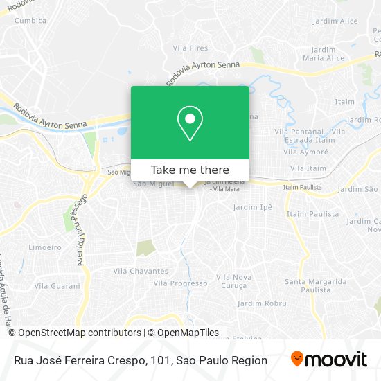 Mapa Rua José Ferreira Crespo, 101