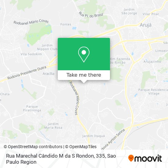 Mapa Rua Marechal Cândido M da S Rondon, 335