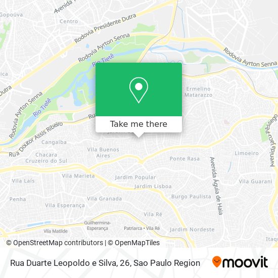 Mapa Rua Duarte Leopoldo e Silva, 26