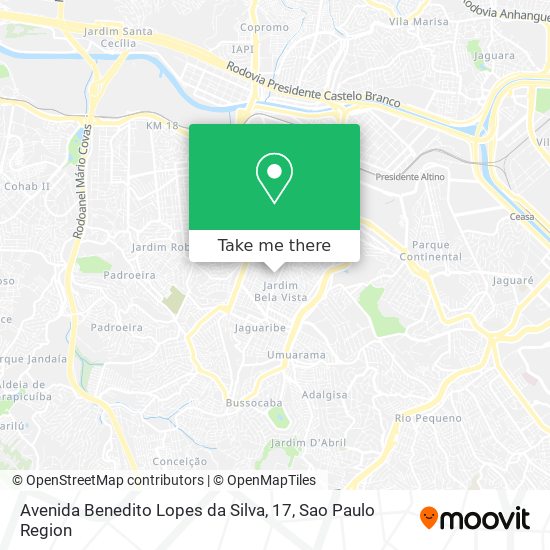 Avenida Benedito Lopes da Silva, 17 map