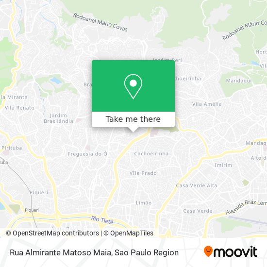 Mapa Rua Almirante Matoso Maia