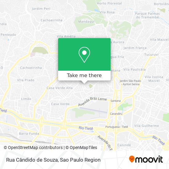 Mapa Rua Cândido de Souza