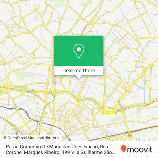 Mapa Parno Comercio De Maquinas De Elevacao, Rua Coronel Marques Ribeiro, 499 Vila Guilherme São Paulo-SP 02068-050