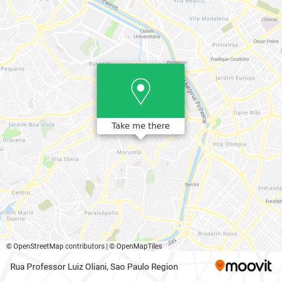 Rua Professor Luiz Oliani map