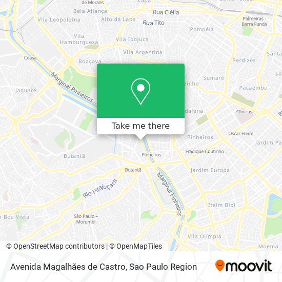 Mapa Avenida Magalhães de Castro