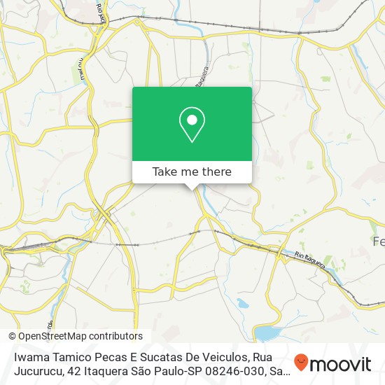 Mapa Iwama Tamico Pecas E Sucatas De Veiculos, Rua Jucurucu, 42 Itaquera São Paulo-SP 08246-030