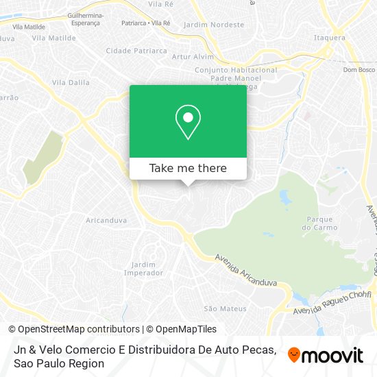 Mapa Jn & Velo Comercio E Distribuidora De Auto Pecas