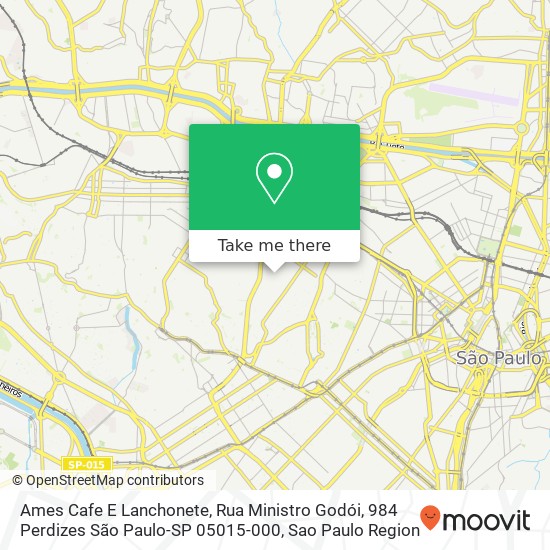 Ames Cafe E Lanchonete, Rua Ministro Godói, 984 Perdizes São Paulo-SP 05015-000 map