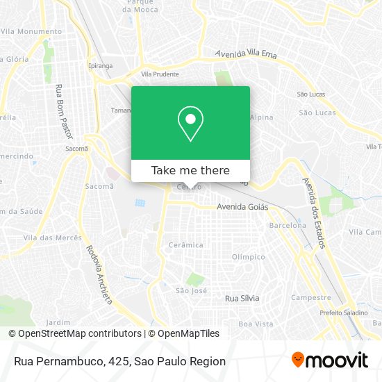 Mapa Rua Pernambuco, 425