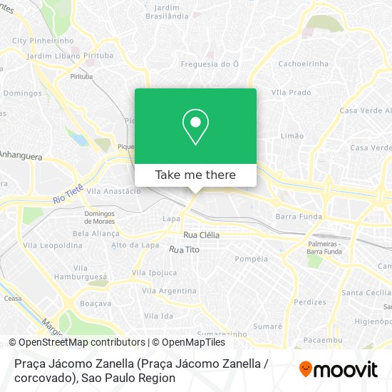 Mapa Praça Jácomo Zanella