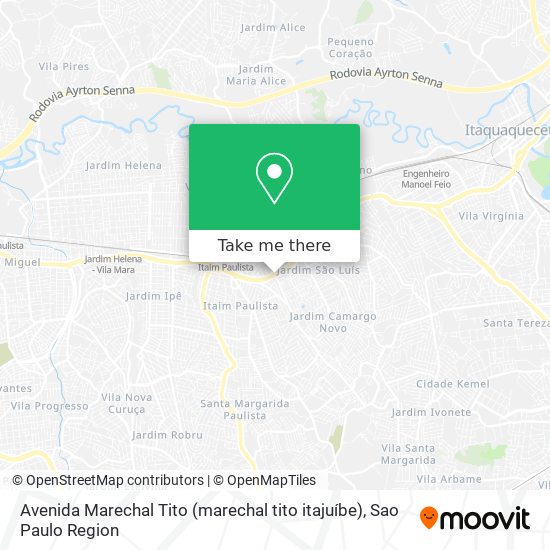 Avenida Marechal Tito (marechal tito itajuíbe) map