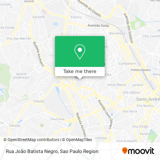 Mapa Rua João Batista Negro