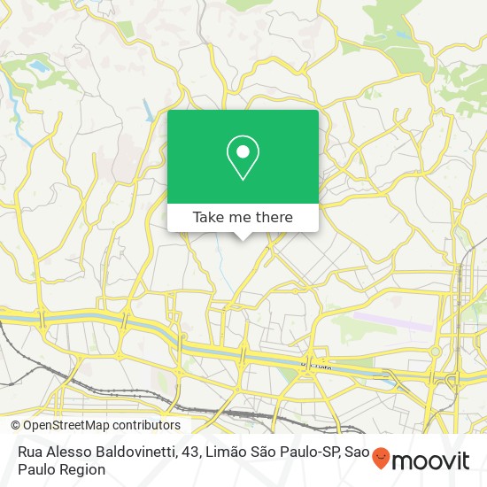Mapa Rua Alesso Baldovinetti, 43, Limão São Paulo-SP