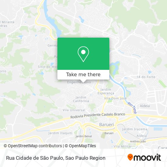 Mapa Rua Cidade de São Paulo