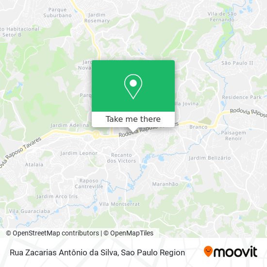 Rua Zacarias Antônio da Silva map