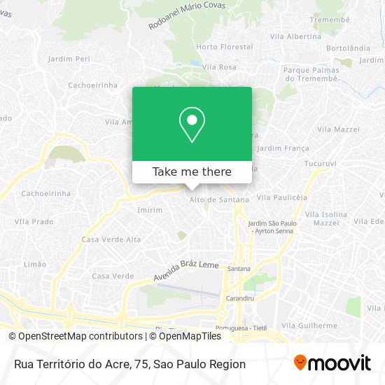 Rua Território do Acre, 75 map