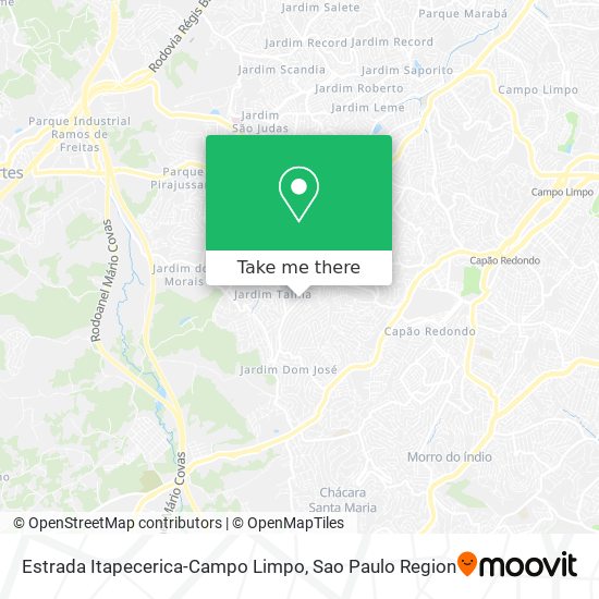 Mapa Estrada Itapecerica-Campo Limpo