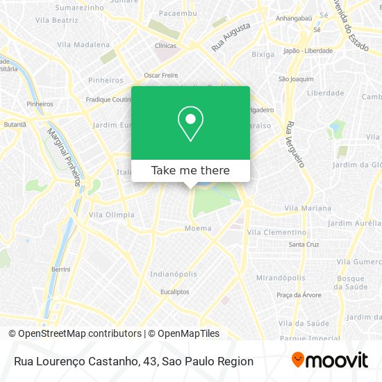 Mapa Rua Lourenço Castanho, 43