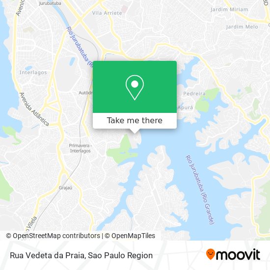 Mapa Rua Vedeta da Praia