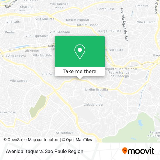 Avenida Itaquera map