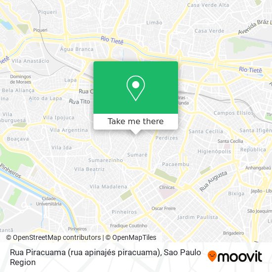 Mapa Rua Piracuama (rua apinajés piracuama)