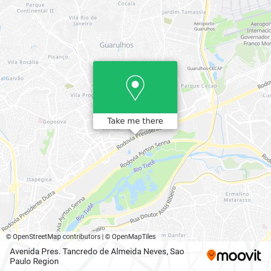 Avenida Pres. Tancredo de Almeida Neves map