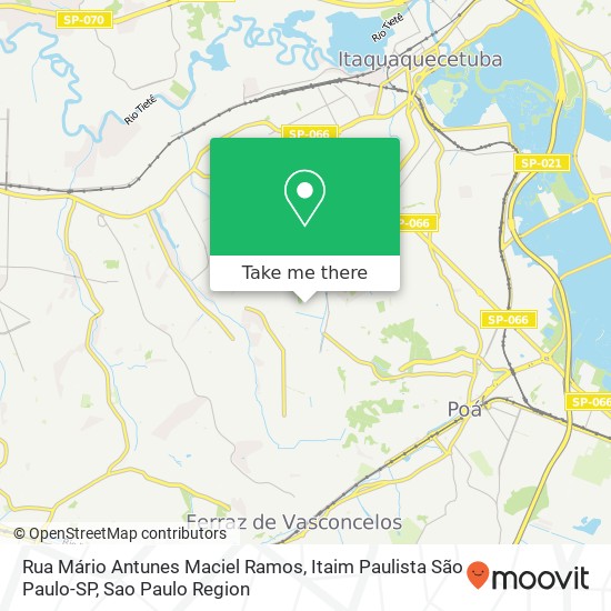 Rua Mário Antunes Maciel Ramos, Itaim Paulista São Paulo-SP map