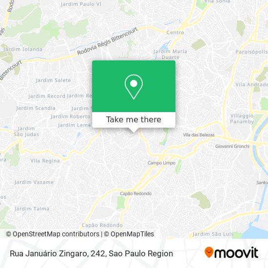 Mapa Rua Januário Zingaro, 242